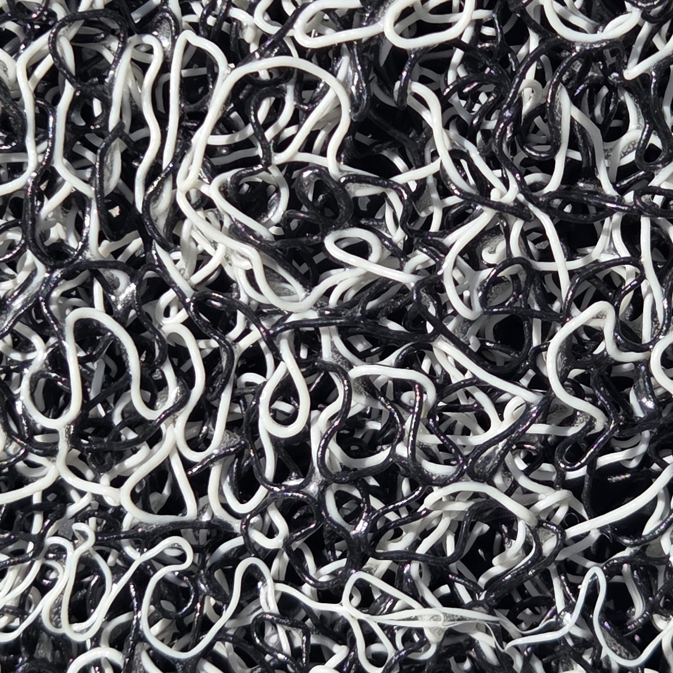 Ultralux XL strapazierfähige Schmutzfang-Fußmatte, rutschfeste Drainage-Eingangsmatte 120 x 90cm Vinyl-Spulenmatte, Schlamm & Staubbarriere, Außenbereich Abstreifer ohne Rücken & Rand, Schwarz & Weiß