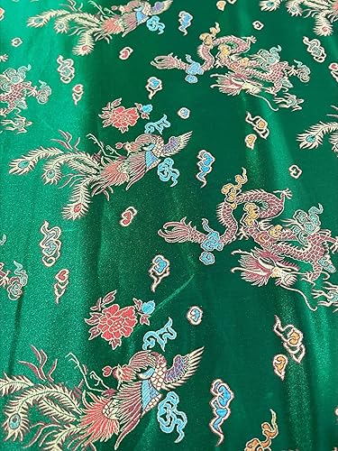 Miniatura 4 de Sedona Designz - Tela de brocado de dragón chino de The Yard  45 pulgadas de ancho, 100% poliéster, lujosa y vibrante para disfraces, acolchado,
