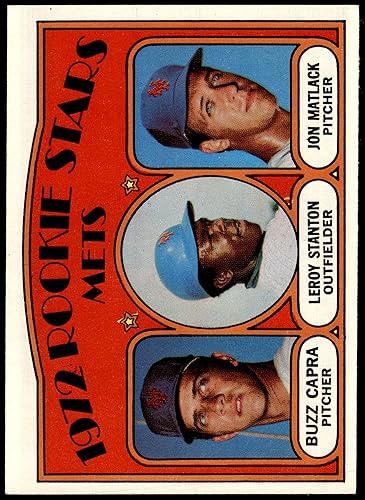 Miniatura 1 de 1972 Topps # 141 Mets Rookies Jon MatlackBuzz CapraLeroy Stanton New York Mets (Baseball Card) NM Mets