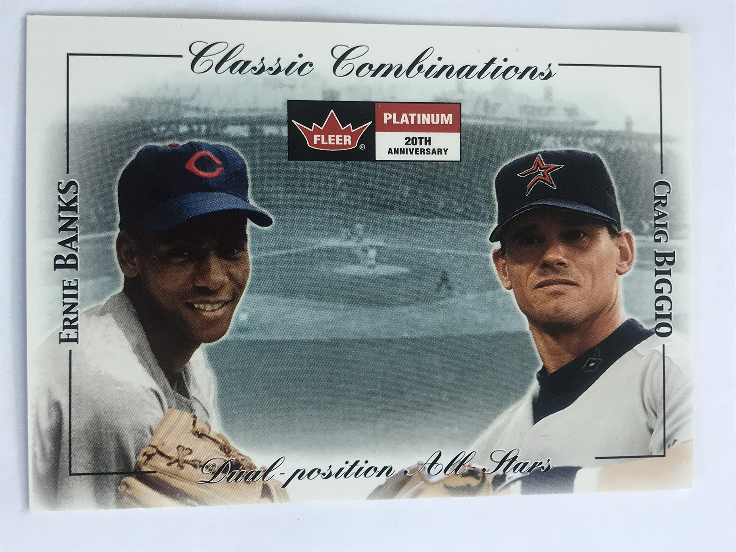 2001 Fleer Platinum Classic Combinations Retail #CC33 Ernie Banks?craig Biggio NM/M (Near Mint/Mint)