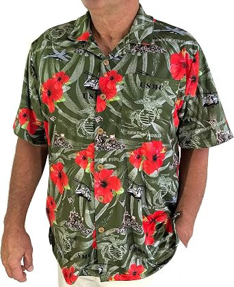 Marines Semper FI Hawaiian Shirt Small