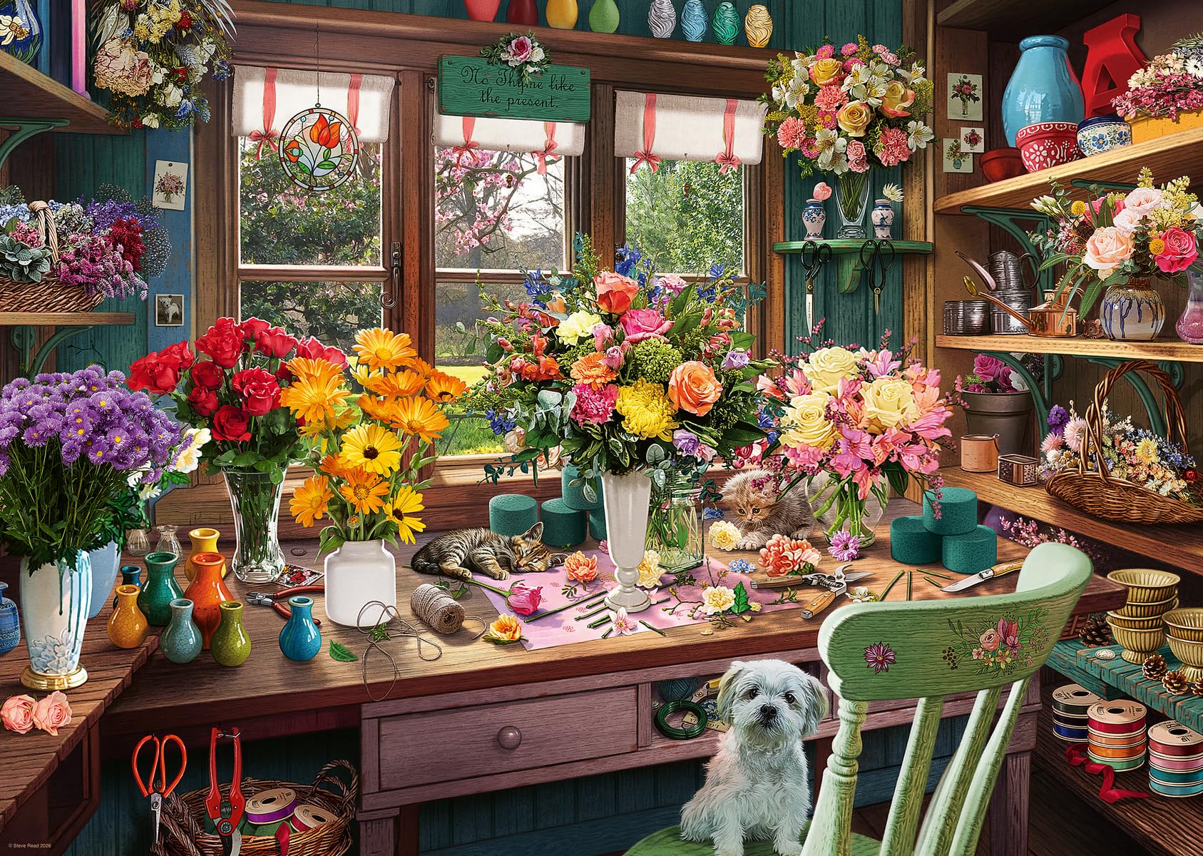 Ravensburger The Flower Arranger's Shed 1000 Piece Puzzle