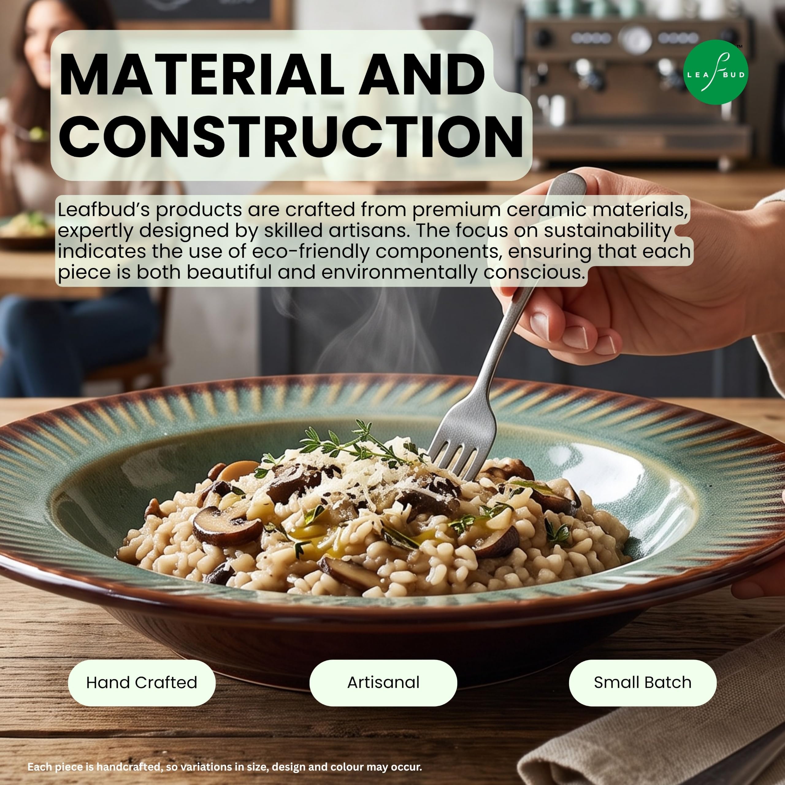 Verde Pasta Plate - Eco-Friendly & Durable -5