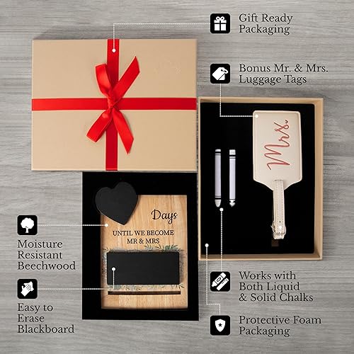 Miniatura 6 de Prazoli - Calendario de pizarra de cuenta regresiva para boda, temporizador y letrero  Personalizado, divertido, fresco y único, decoración de