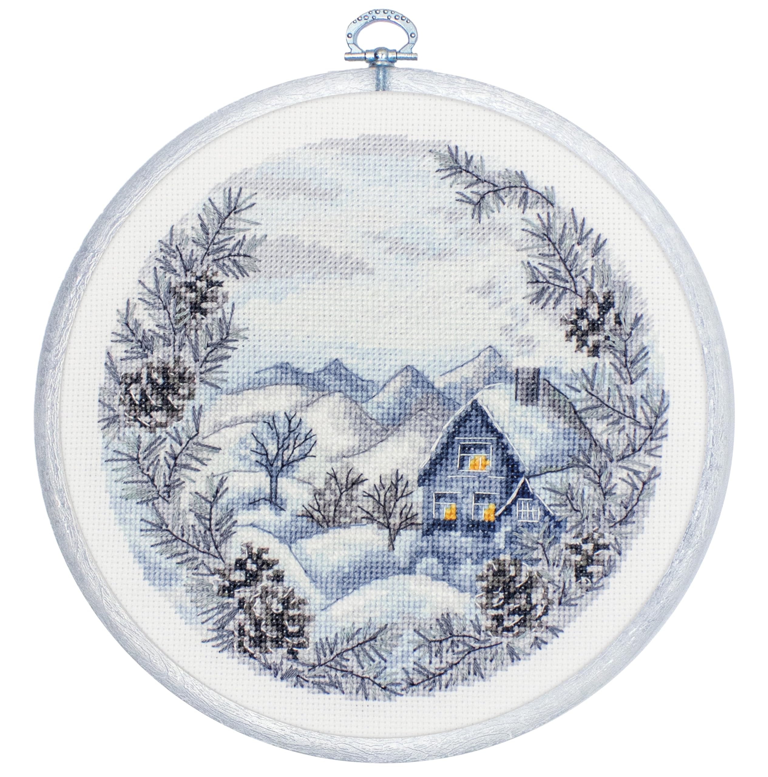 Luca-S The Winter Cross Stitch Kit With Hoop Included