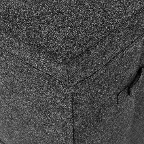 Miniatura 5 de Sammy & Lou Caja de juguetes suave de fieltro plegable para niños pequeños, organizador de almacenamiento de juguetes con asas y tapa con bisagras,