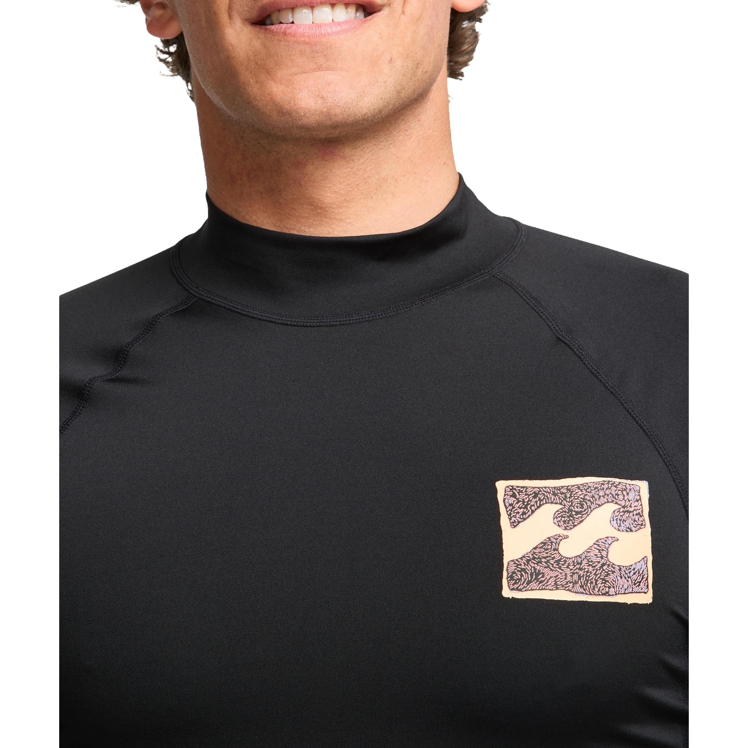 BILLABONG Re Issue - Camiseta de manga larga para hombre, protección solar UPF 50+, color negro, Negro, XXL