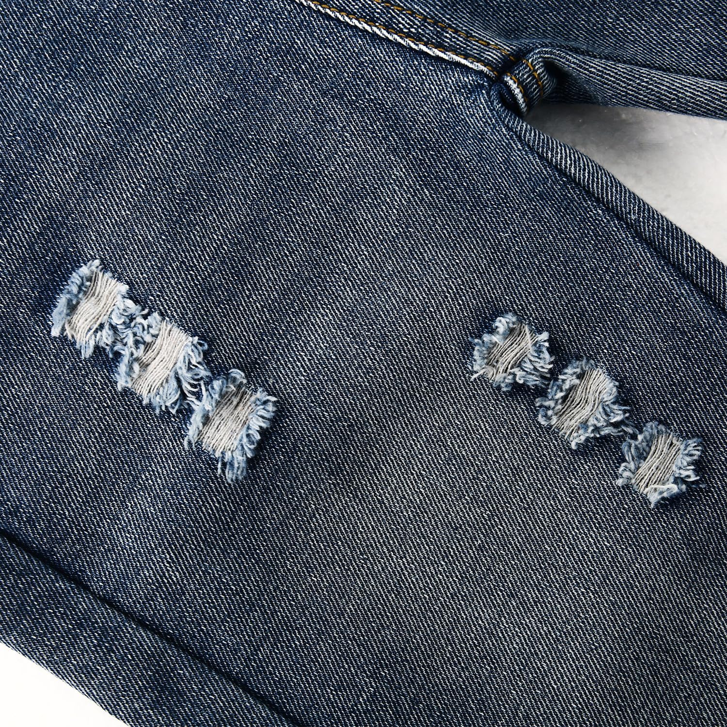 KIDSCOOL SPACE Bébé & Petites Filles/Garçons Big Bib Pocket Stone Washed Ripped Denim Salopette