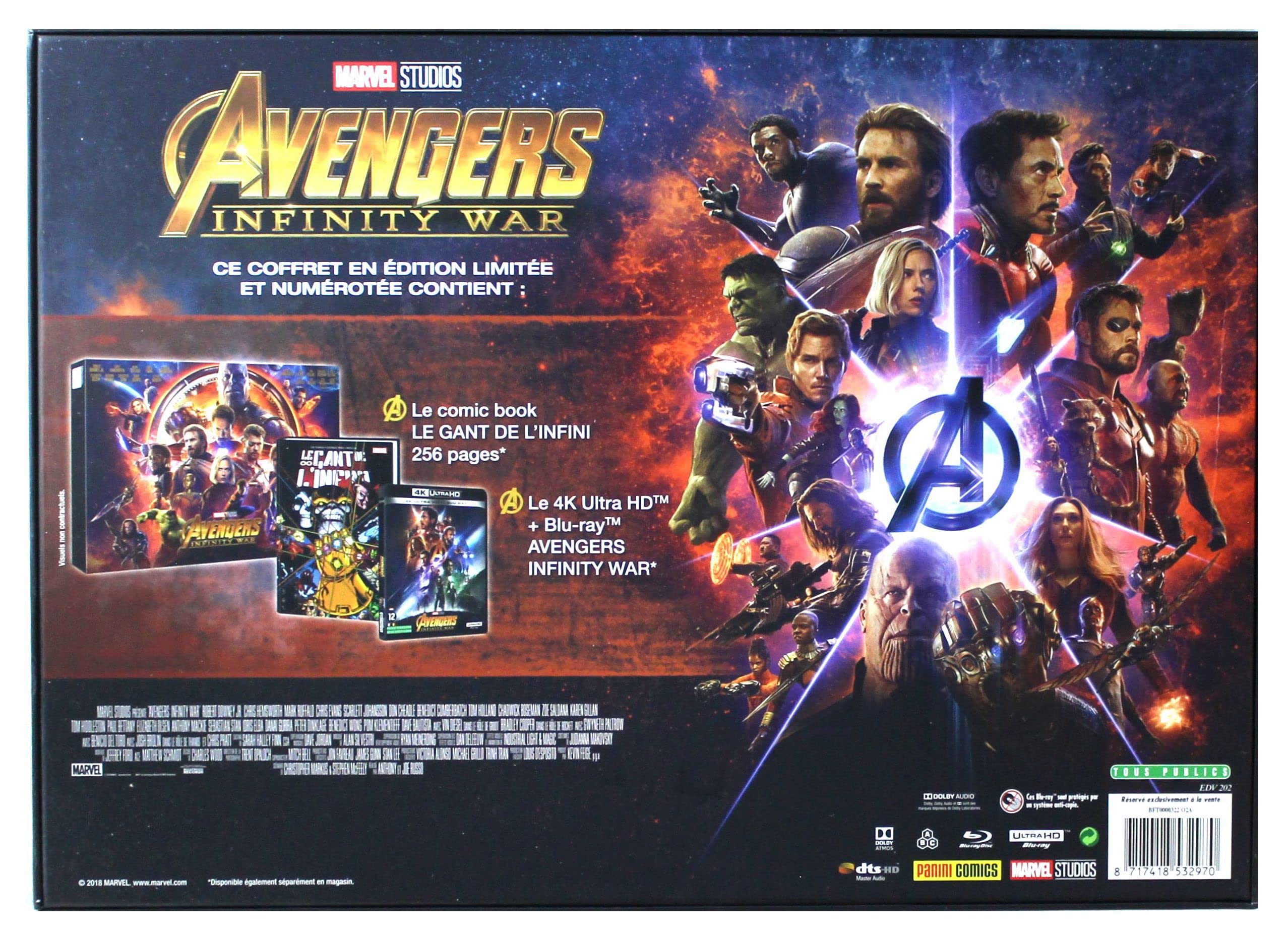Avengers: Infinity War (BOX) [Blu-Ray]+[KSIĄŻKA] [Region Free] (Audio italiano. Sottotitoli in italiano)