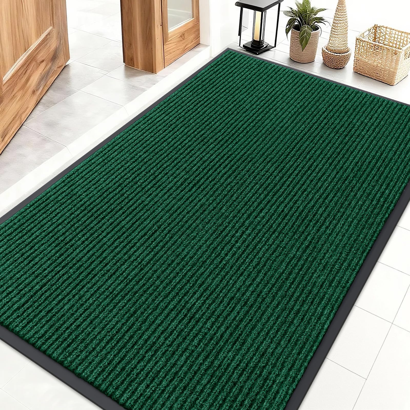 OLANLY Front Door Mat Indoor Outdoor Entrance, Waterproof Heavy Duty Doormat, Fade Resistant, Low Profile, Easy Clean Patio Porch Welcome Floor Mats for Entry, 29.5x17, Beige — view 99