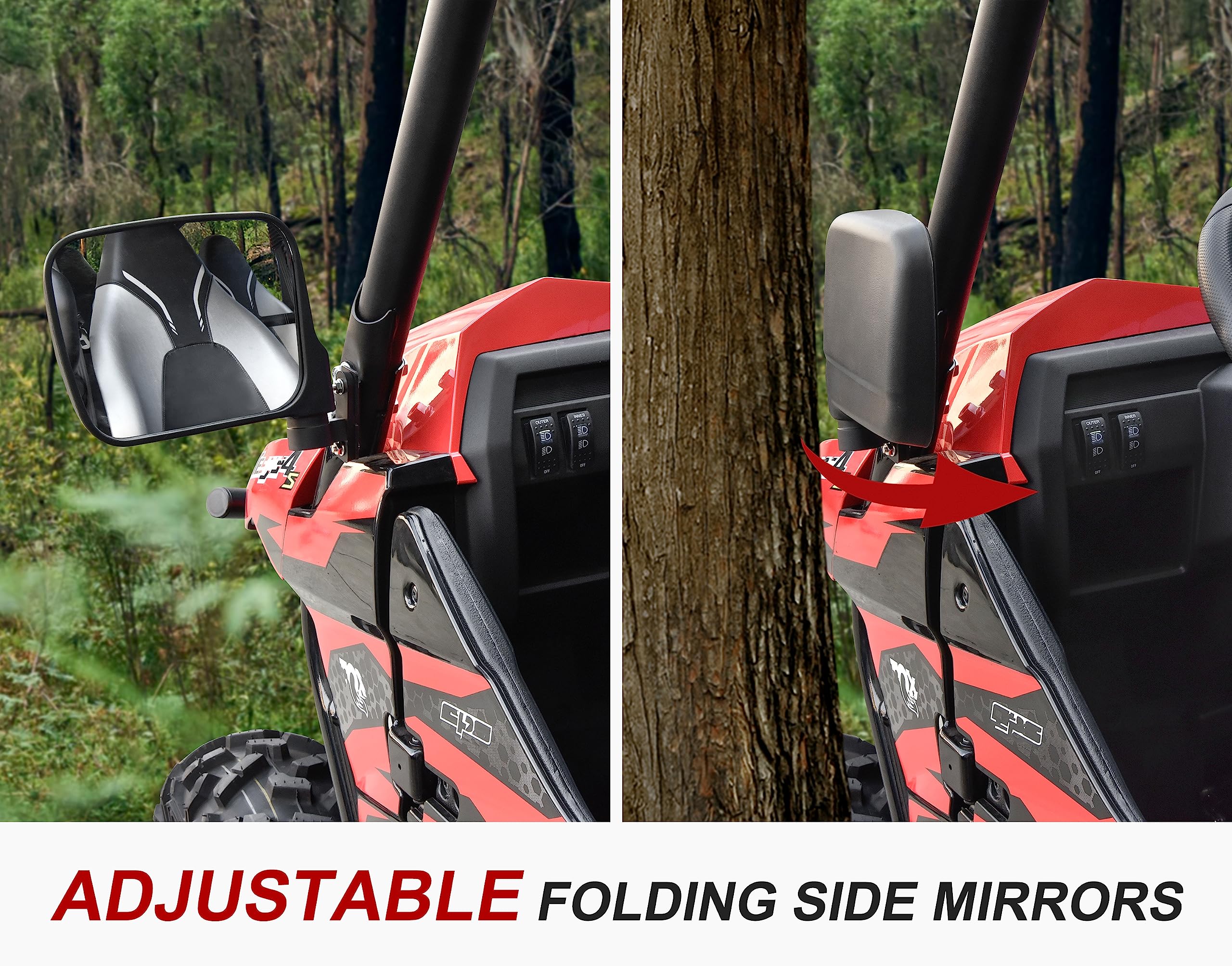Amazon.com: SAUTVS Adjustable Wider Rearview Side Mirrors for