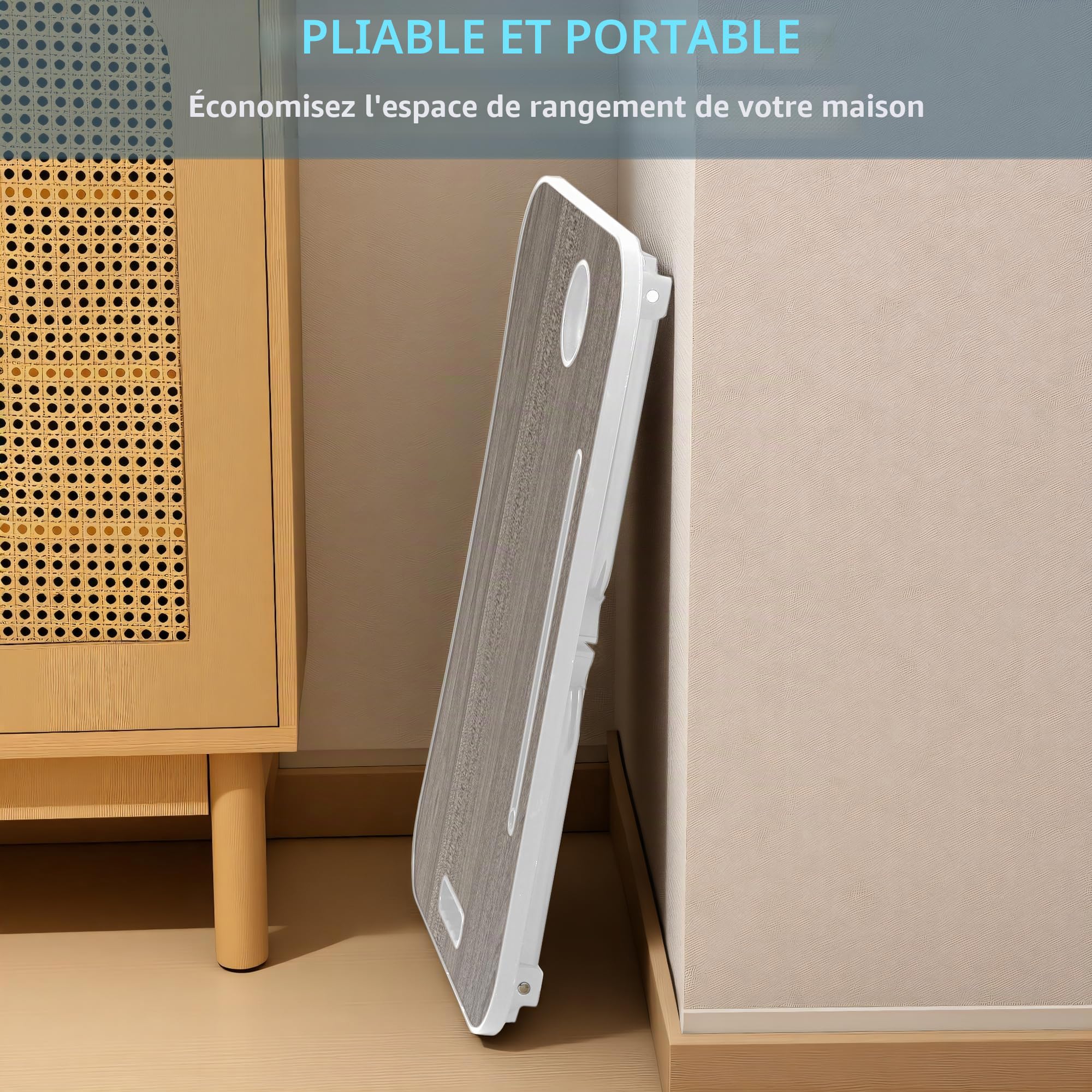 Bureau de lit pour Ordinateur, pour Manger, Lire, écrire sur Le lit, canapé, la Maison et Bureau (Grey)