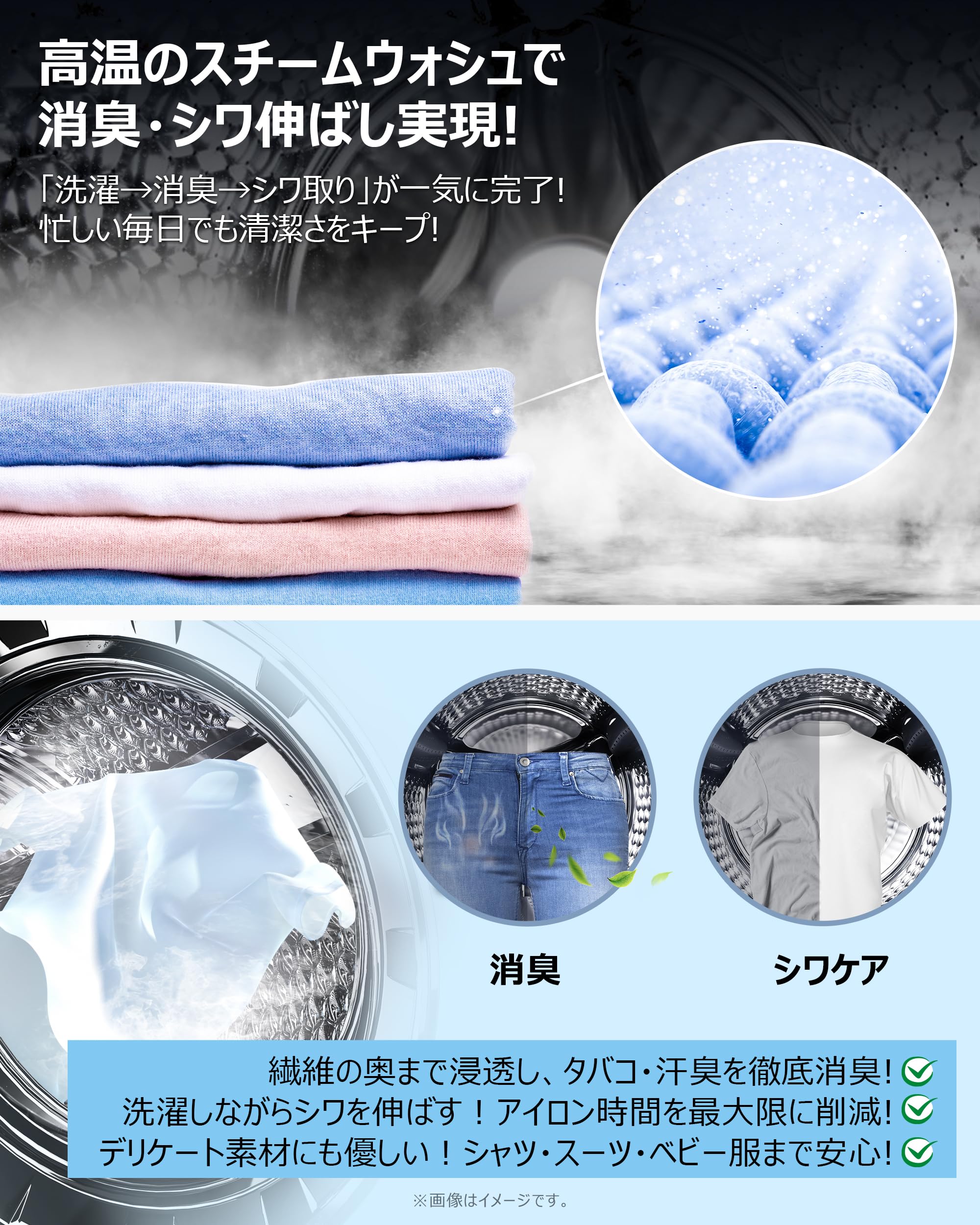 TCL ドラム式洗濯機 6kg CWD60AWサムネイル6