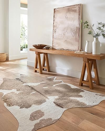 Miniatura 7 de Loloi II Bryce Collection - Alfombra de piel de vaca sintética., Polipropileno, plateado (StoneSilver)