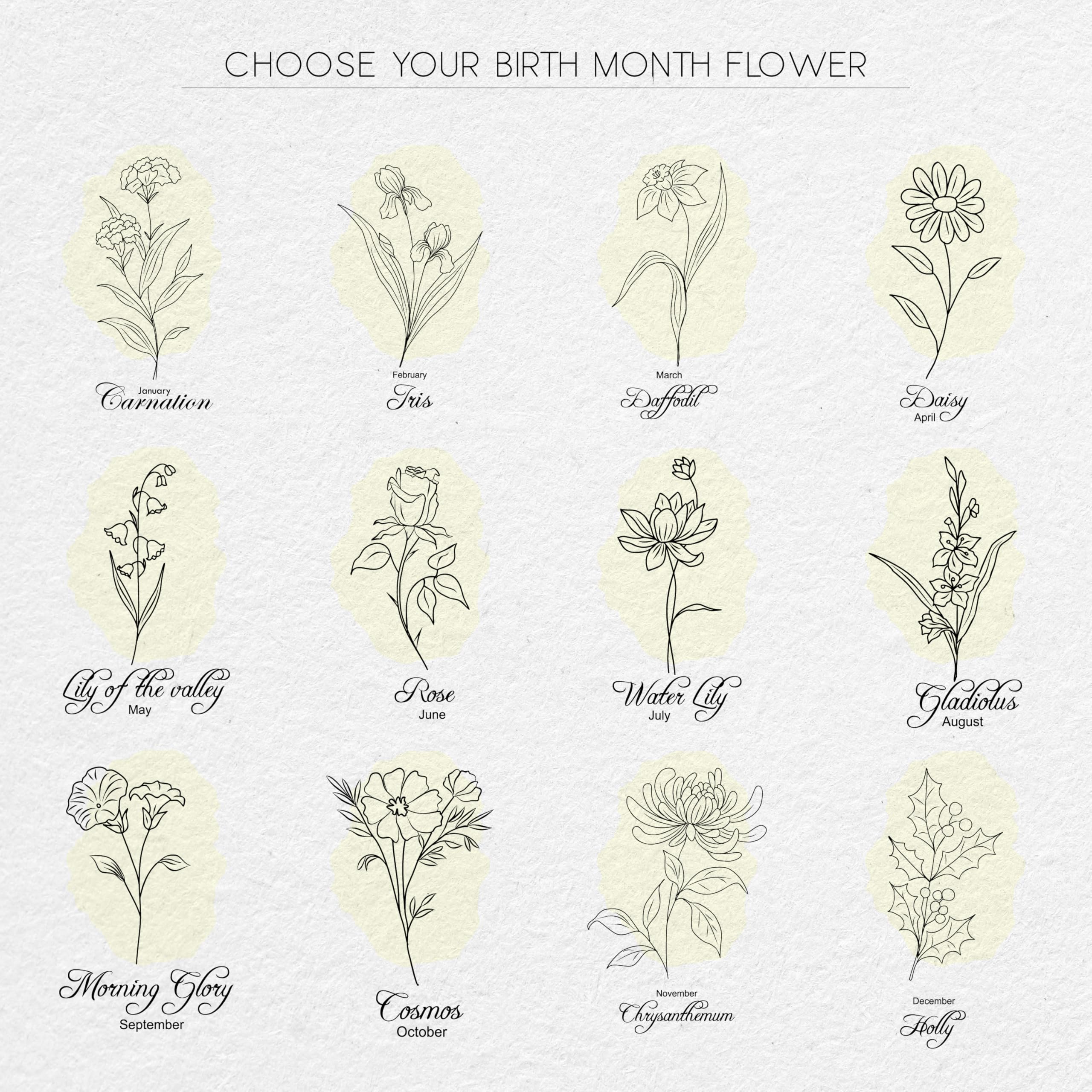 Personalized Women's Wallet with Name & Birth Flower - Customized Wristlet Wallet, Custom Engraved Bifold, 11 Card Slots, Zipper Coin Pocket - White - Gift for Her, Wife, Mom, Daughter