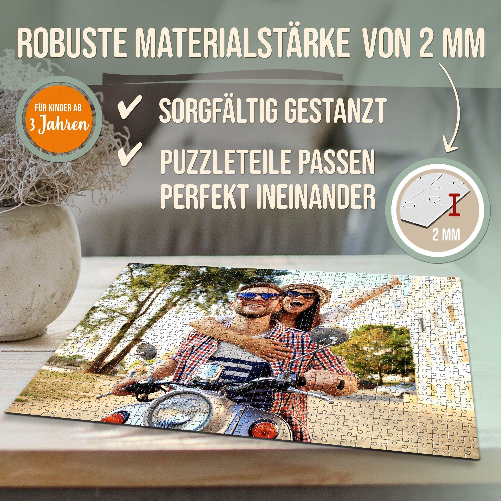 Foto-Puzzle 24-2000 Teile/inkl. Verpackung/mit eigenem Bild Bedrucken Lassen - 2000 Teile, Metalldose