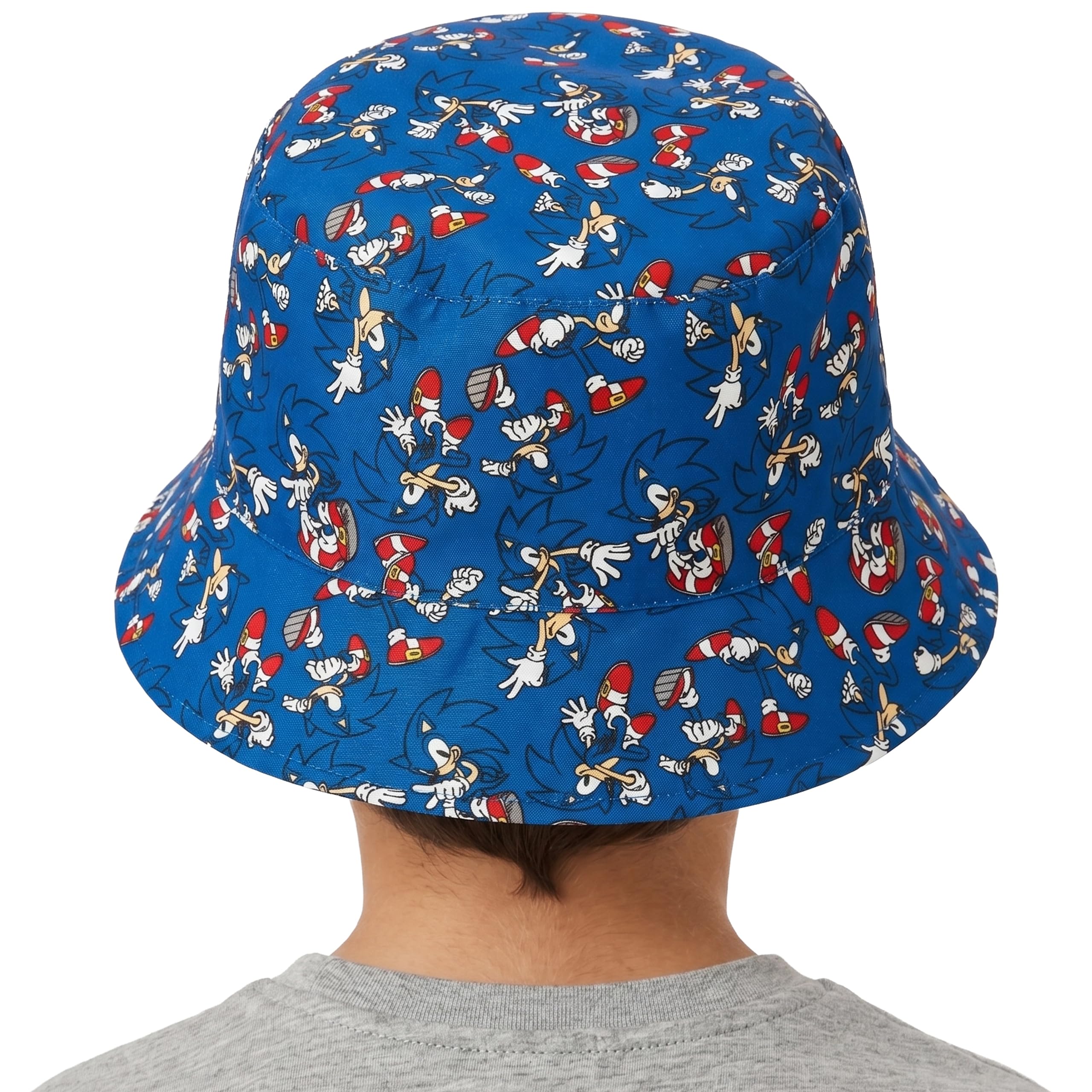 Sonic The Hedgehog Bob Enfant Garçon, Chapeau Enfant De Soleil avec Imprimé All Over, Chapeau Garçon pour Été, One Size