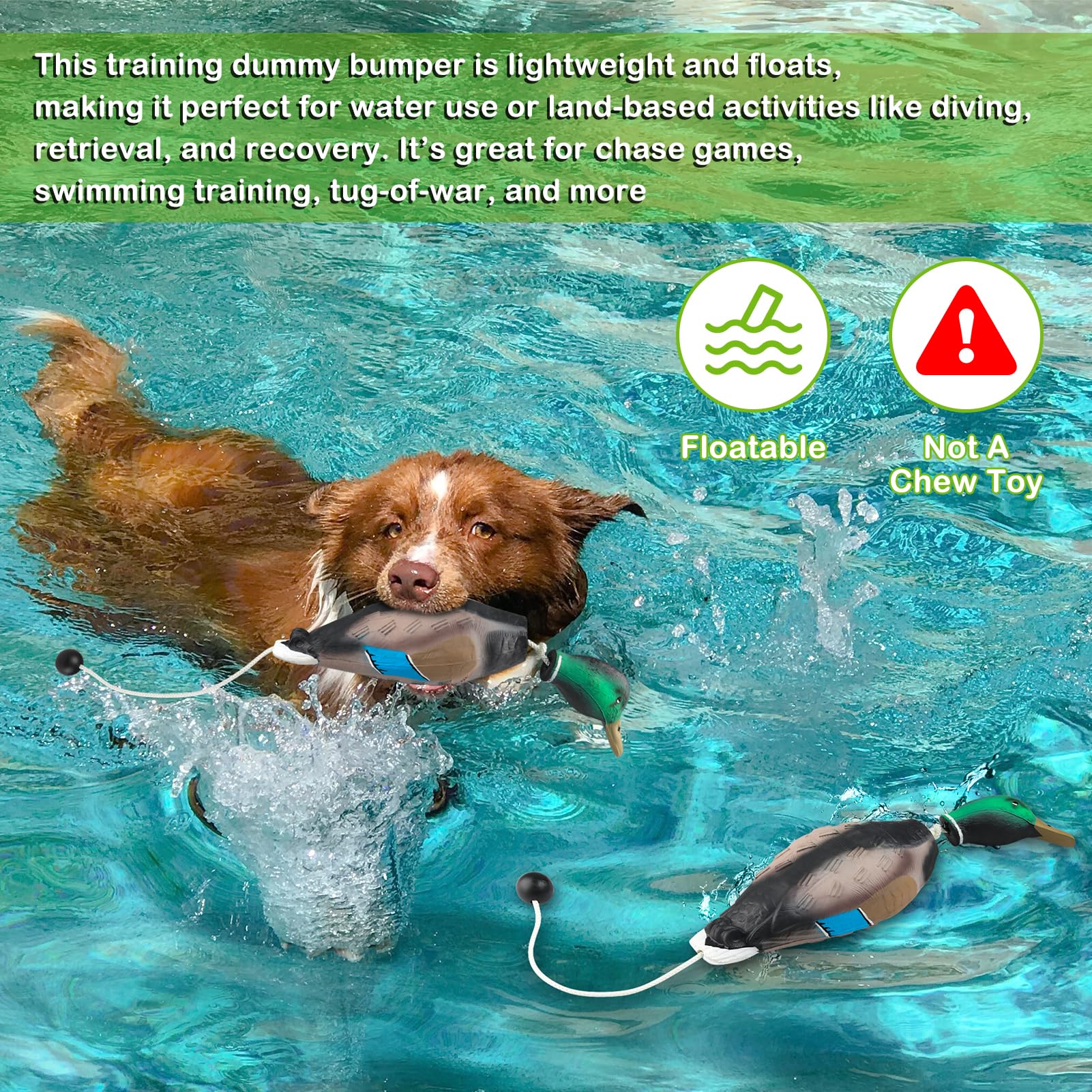 ARCHEREST Dead Duck Dummy Bumper per caccia retriever addestramento cane galleggiante