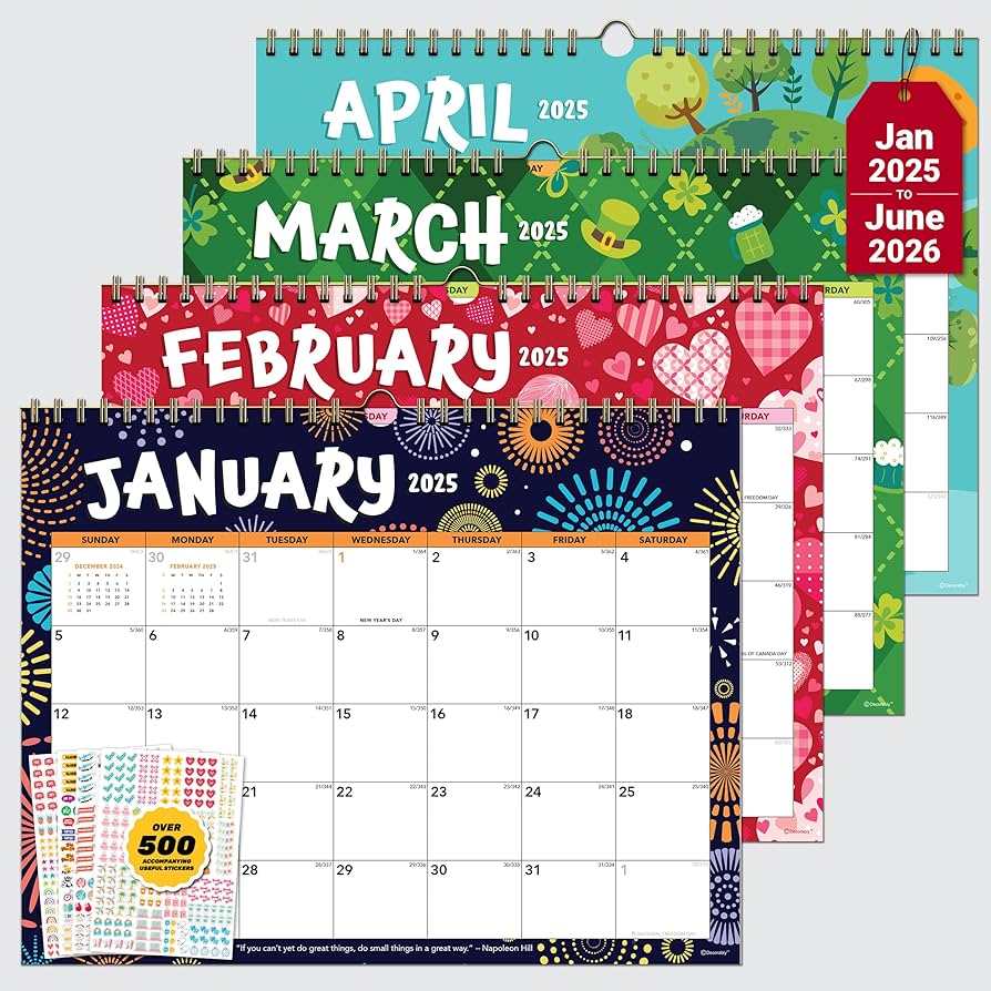 Amazon.com: Decorably 18 Months Colorful Landscape 2025 Wall Calendar 2025 January 2025 to June 2026, 11x8.5in Spring-Bound Small Calendar 2025-2026 : Office Products amazon-com-decorably-18-months-colorful-landscape-2025-wall-calendar-2025-january-2025-to-june-2026-11x8-5in-spring-bound-small-calendar-2025-2026-office-products
