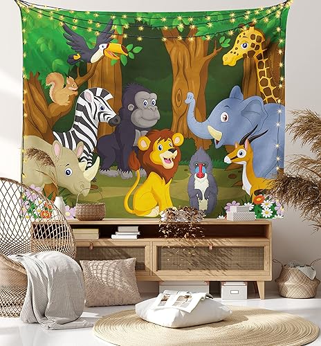 Miniatura 95 de Ambesonne Tapiz de fiesta de los años 70, caja retro en arte pop, música de baile, composición colorida impresa, para colgar en la pared para