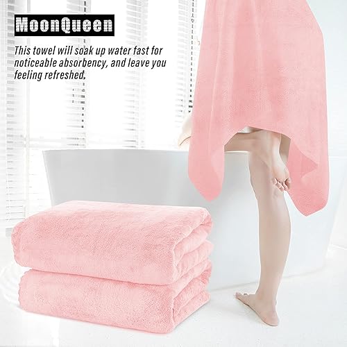 Miniatura 6 de MOONQUEEN Juego de 6 toallas de baño de alta calidad, secado rápido, toallas de microfibra de terciopelo coral altamente absorbentes, multiusos,