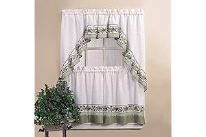 CHF & You Cotttage Ivy Country Curtain Tier And Swag Set