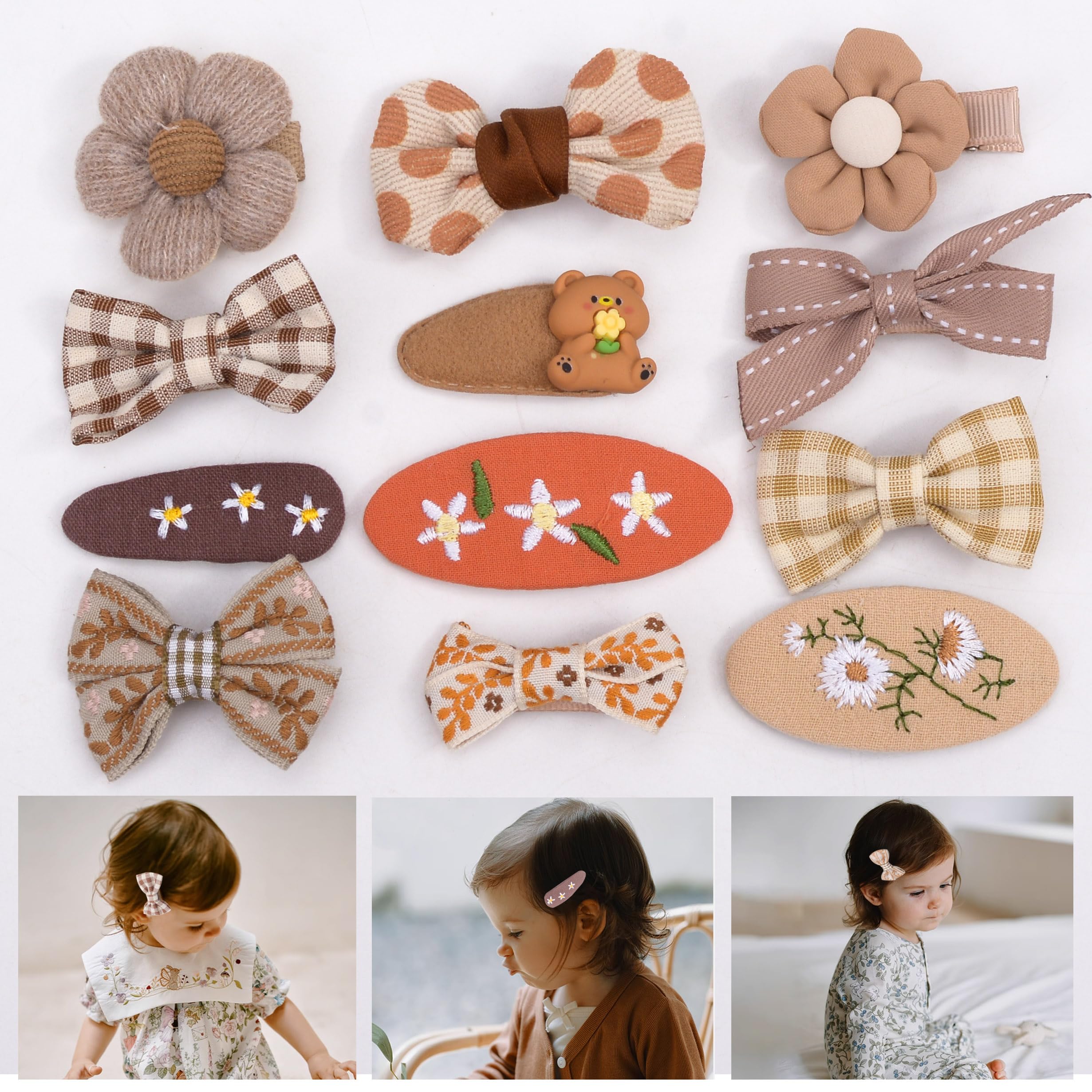 ꫛꫀꪝ【お星さまリボン】ベビーヘアクリップ　キッズヘアクリップ　ヘアピン ベビー ヘアピン リボン ヘアクリップ ヘアアクセサリー 5個