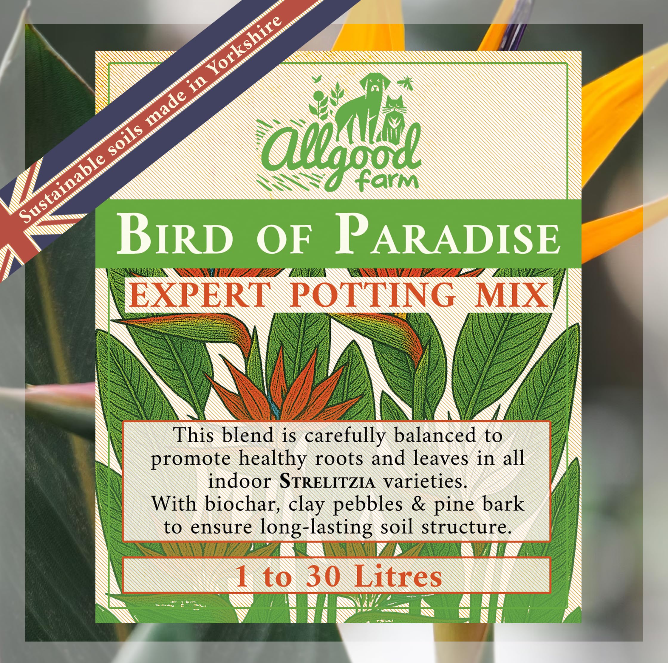 Allgood Farm Bird of Paradise Soil - Expert Potting Soil for Strelitzia Reginae, Nicolai & Augusta (5 Litres)