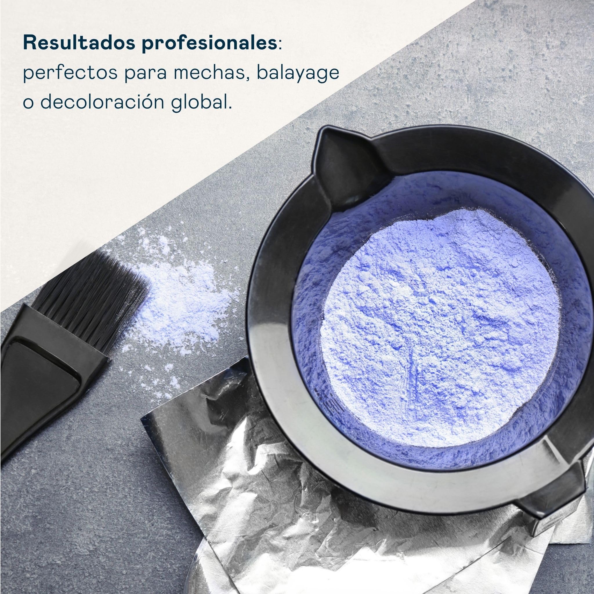 VALQUER Pack Decolorante de Pelo Profesional Permanente | Polvos Deco Blue 500 g y Agua Oxigenada 30 Vol 9% 1 L | Alta Aclaración del Pelo hasta 6 Tonos con Proteínas de Trigo | Vegano