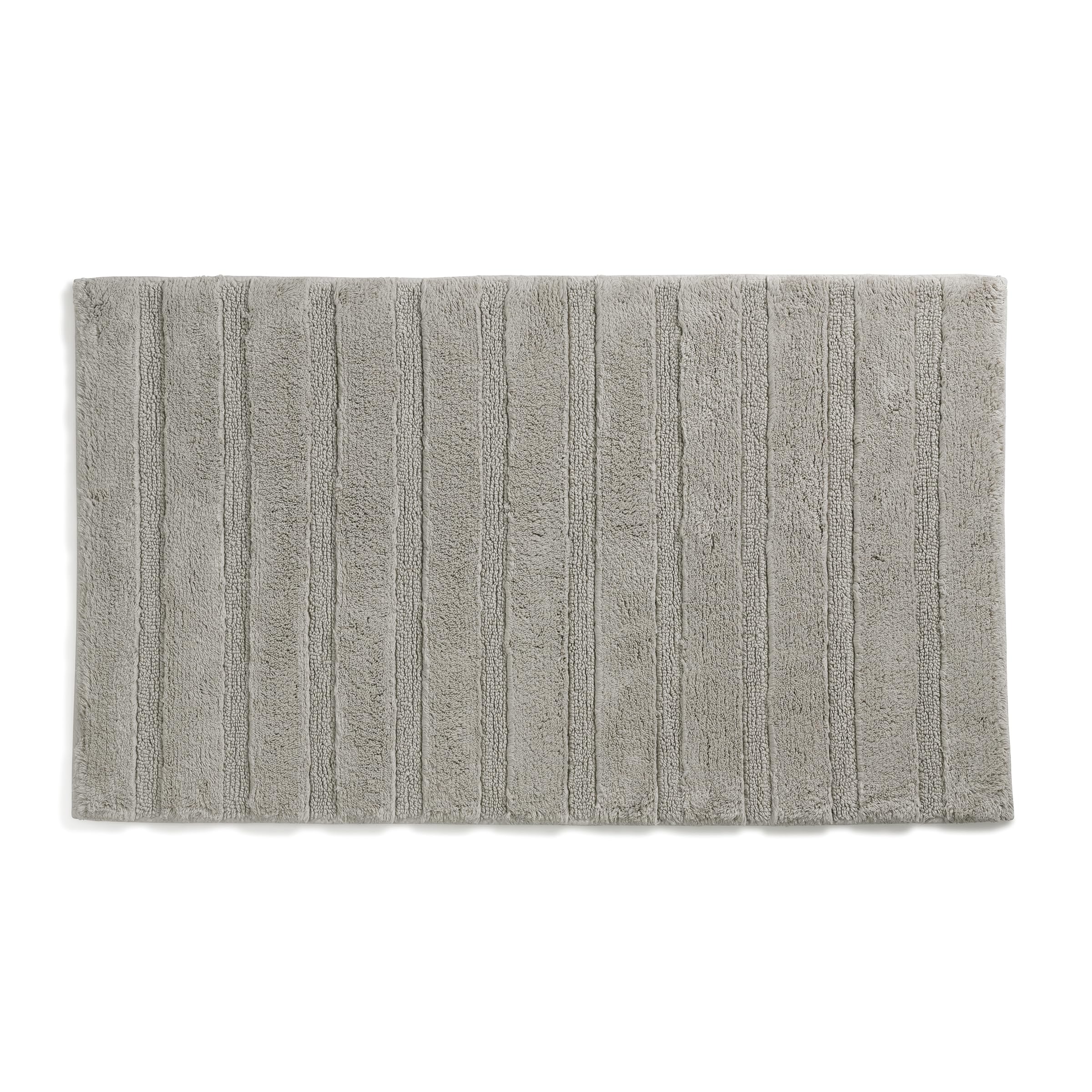 kela Megan 23586 Bath Mat 100 cm x 60 cm 100% Cotton Silver Grey Non-Slip Washable up to 30 °C Suitable for Underfloor Heating