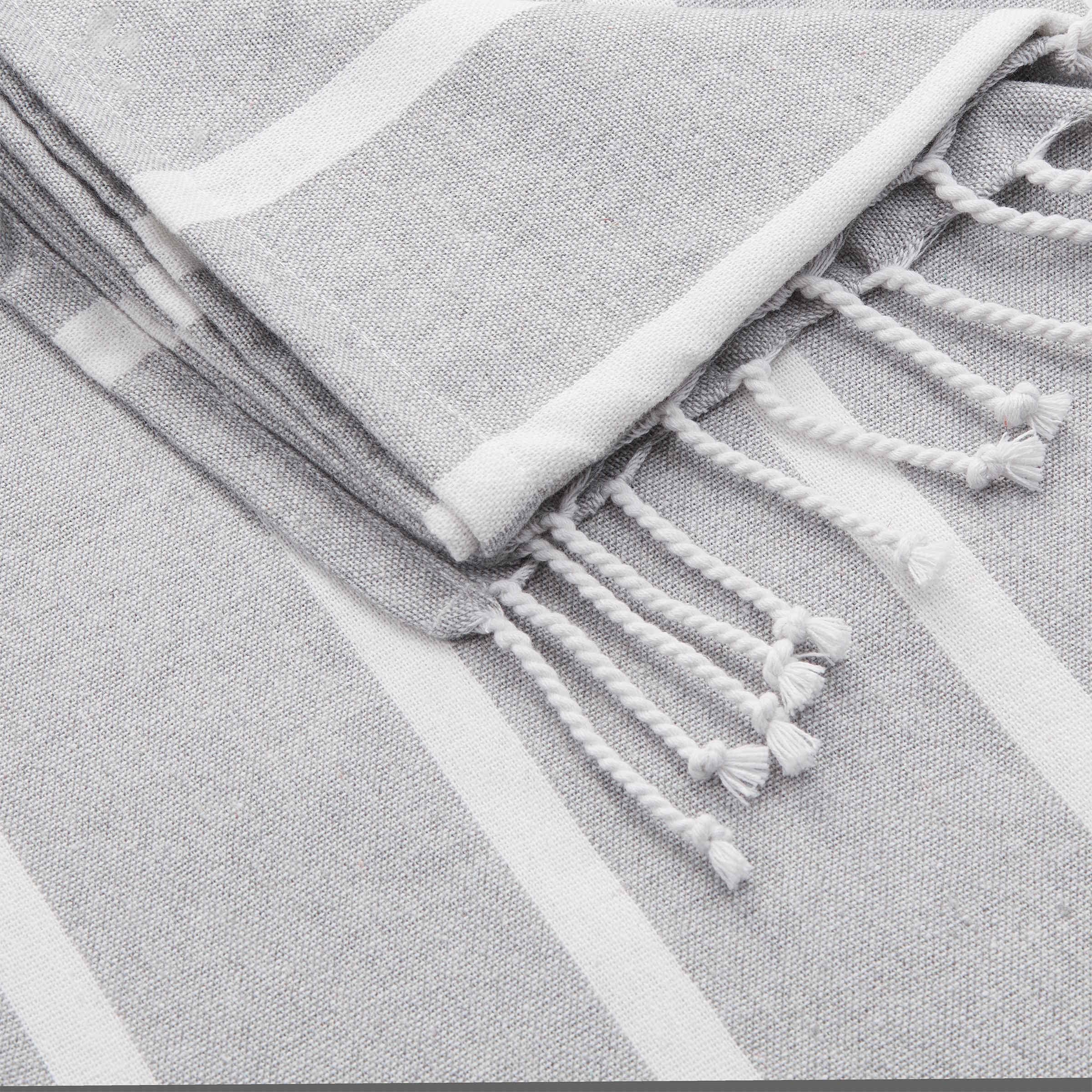 Butlers Surfside Telo Mare XXL 200x180 Cm In Cotone - Asciugamano Hammam Con Frange - Per Spiaggia, Sauna, Coperta O Picnic