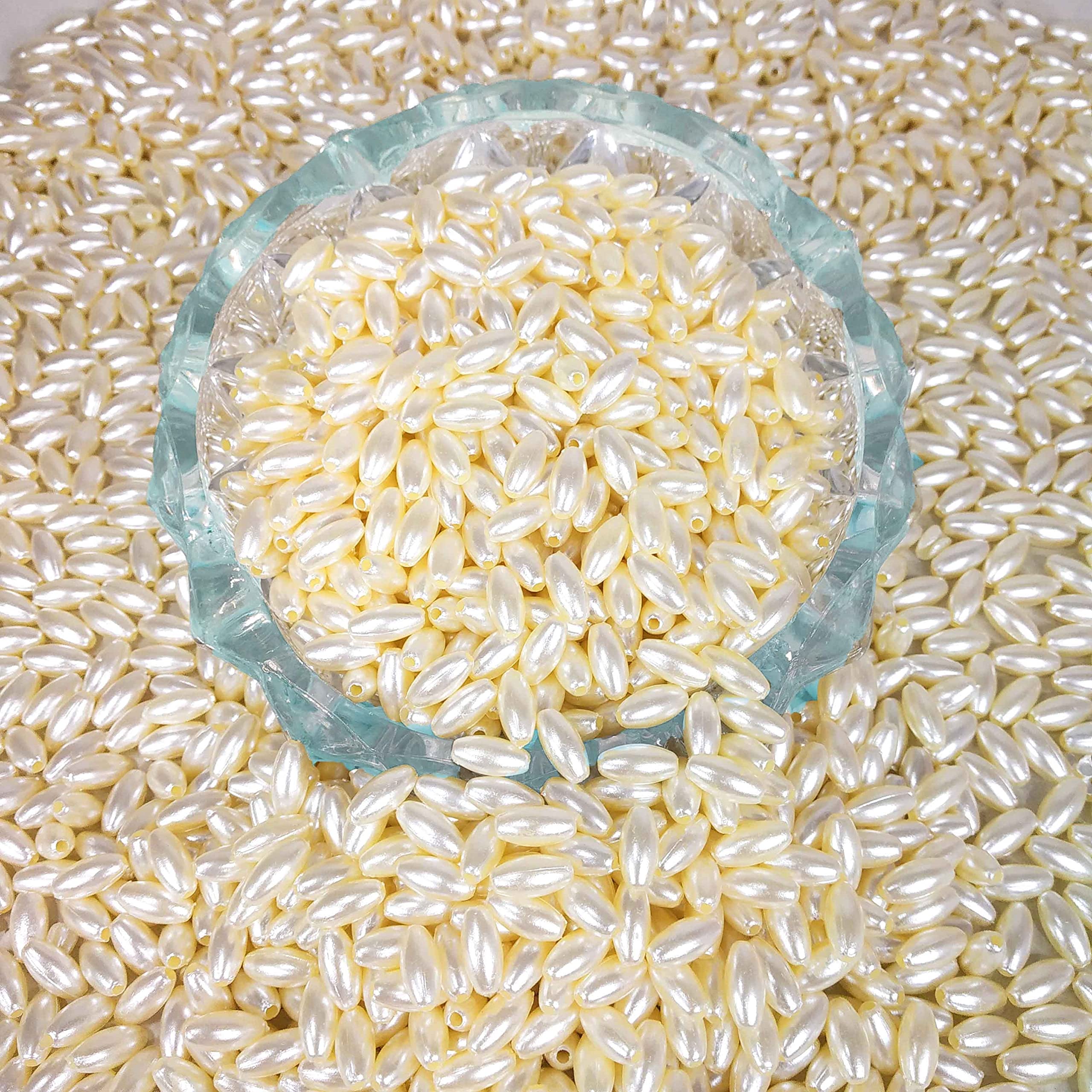 Utkarsh (Pack of 400 Gram) Off White Rice Shape Pearlized Bead Craft Material for Artificial Jewelry Making, Earring, Necklaces, Bracelet Set for Girls and Women, Decoration Items & Craftworks-image-17
