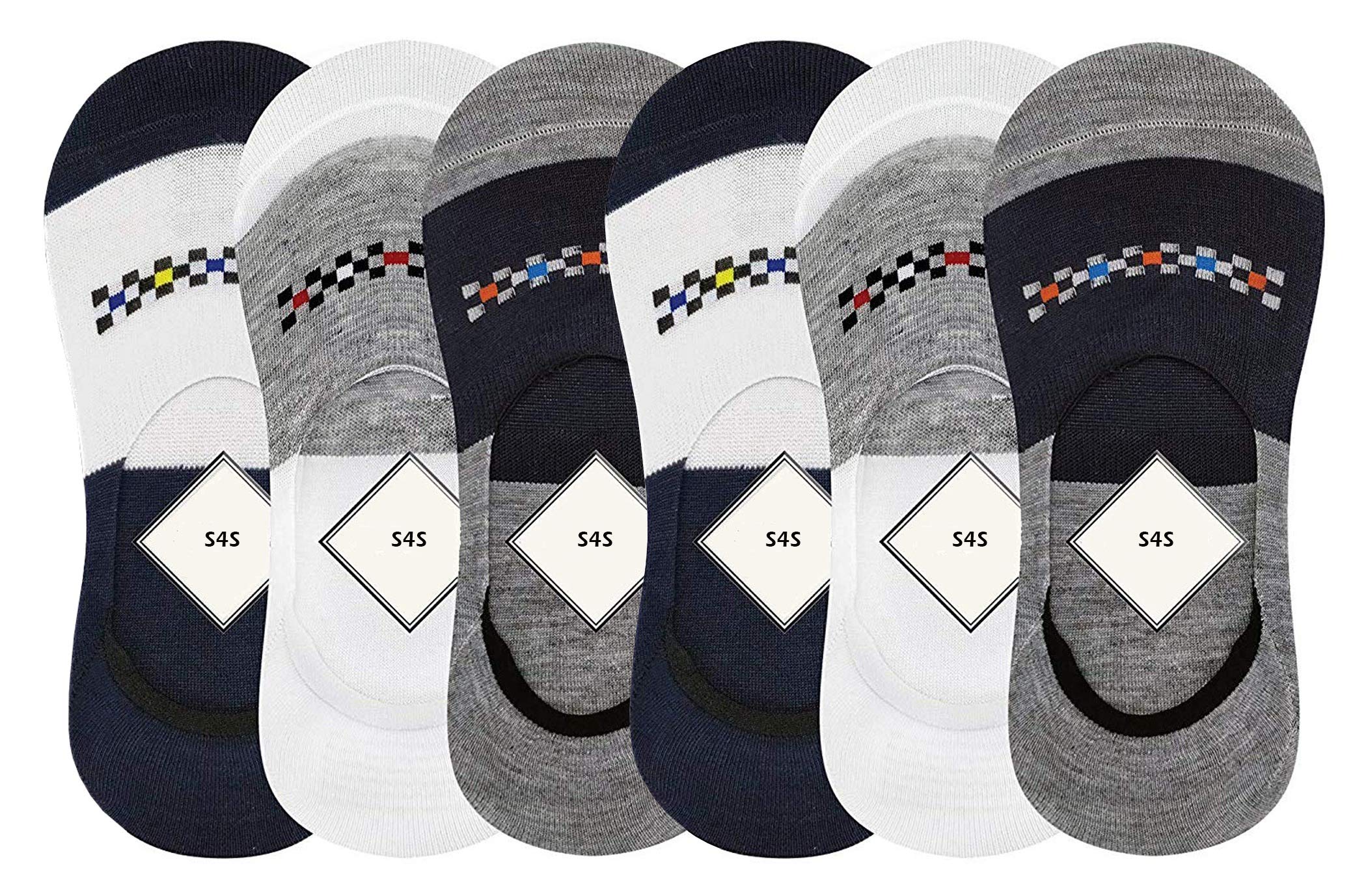 s4s Unisex Cotton Anti Slip Cotton Loafers No Show Socks (Assorted, Free Size)-picture-43