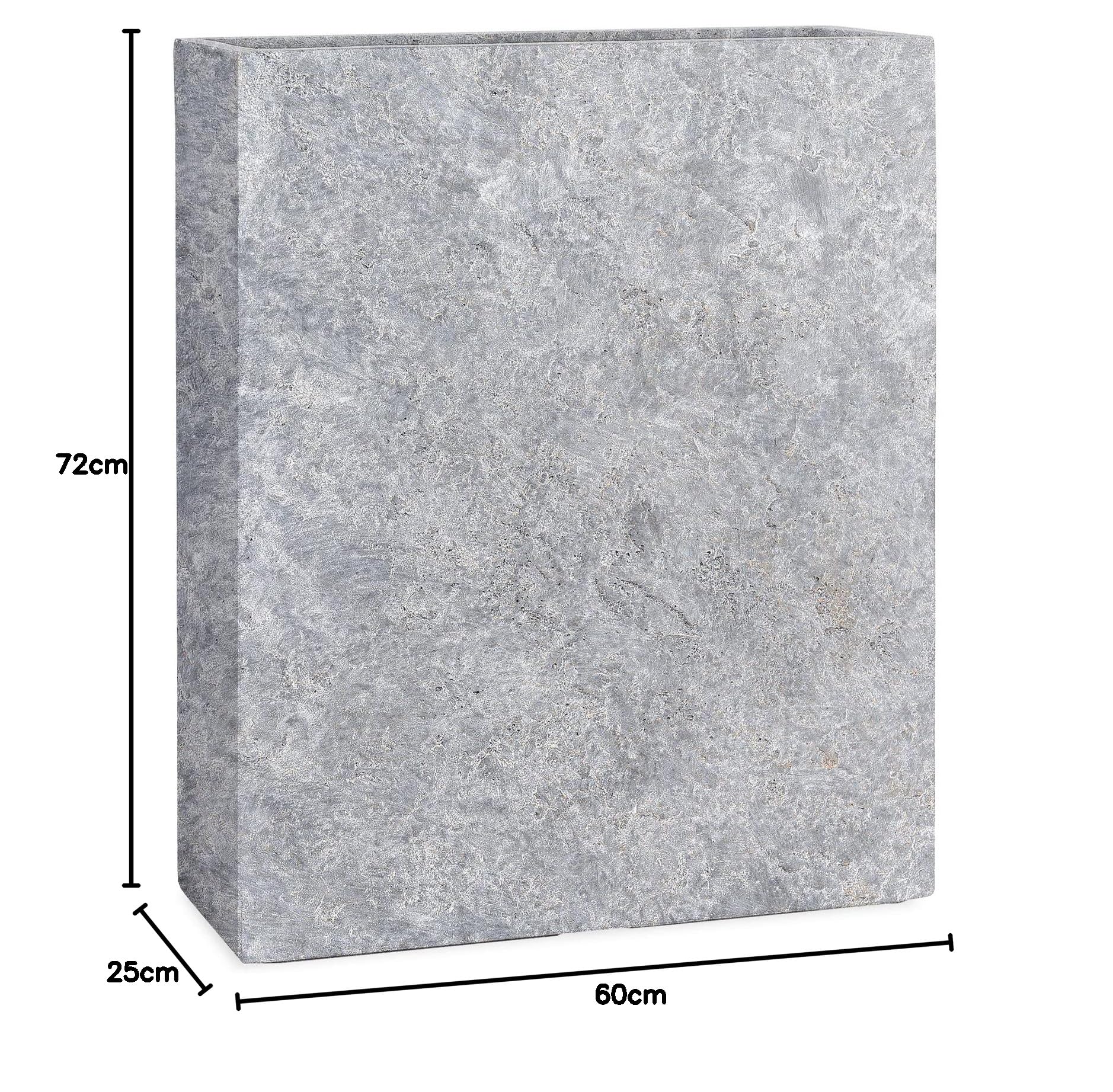 Pflanzwerk® Pflanzkübel Divider Lava Hellgrau 72x60x25cm Blumentopf *Frostbeständige Blumenkübel* *UV-Schutz* *Premium Pflanzenkübel Qualität*