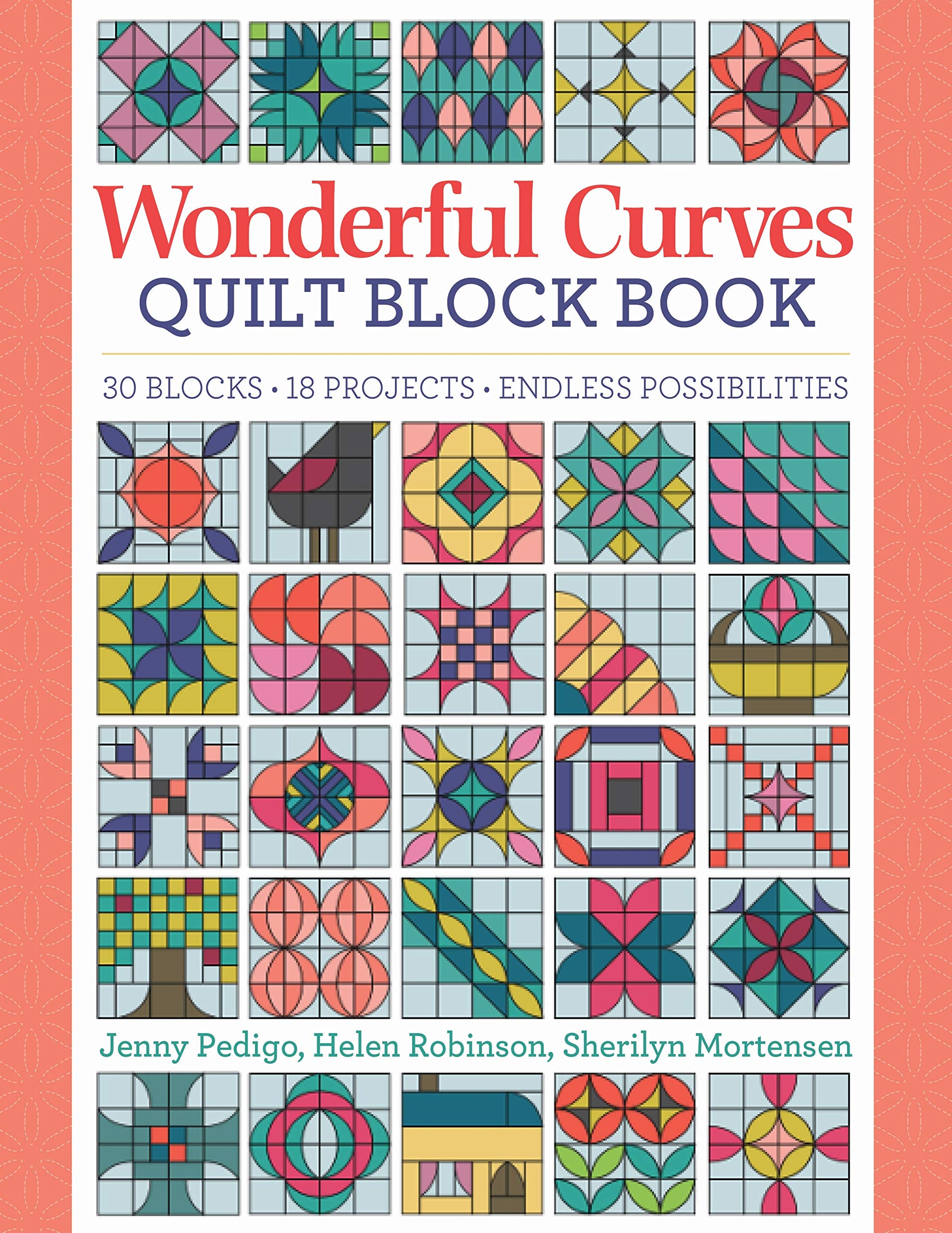 Buy Wonderful Curves Sampler Quilt Block Book 30 Blocks, 14 Projects