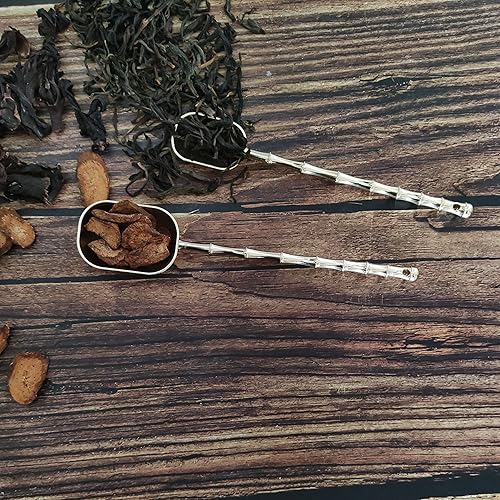 Miniatura 4 de Cuchara medidora de café, 1 cucharadita, juego de 3 cucharas medidoras de aleación de mango largo, cuchara de oro claro, para café molido, té