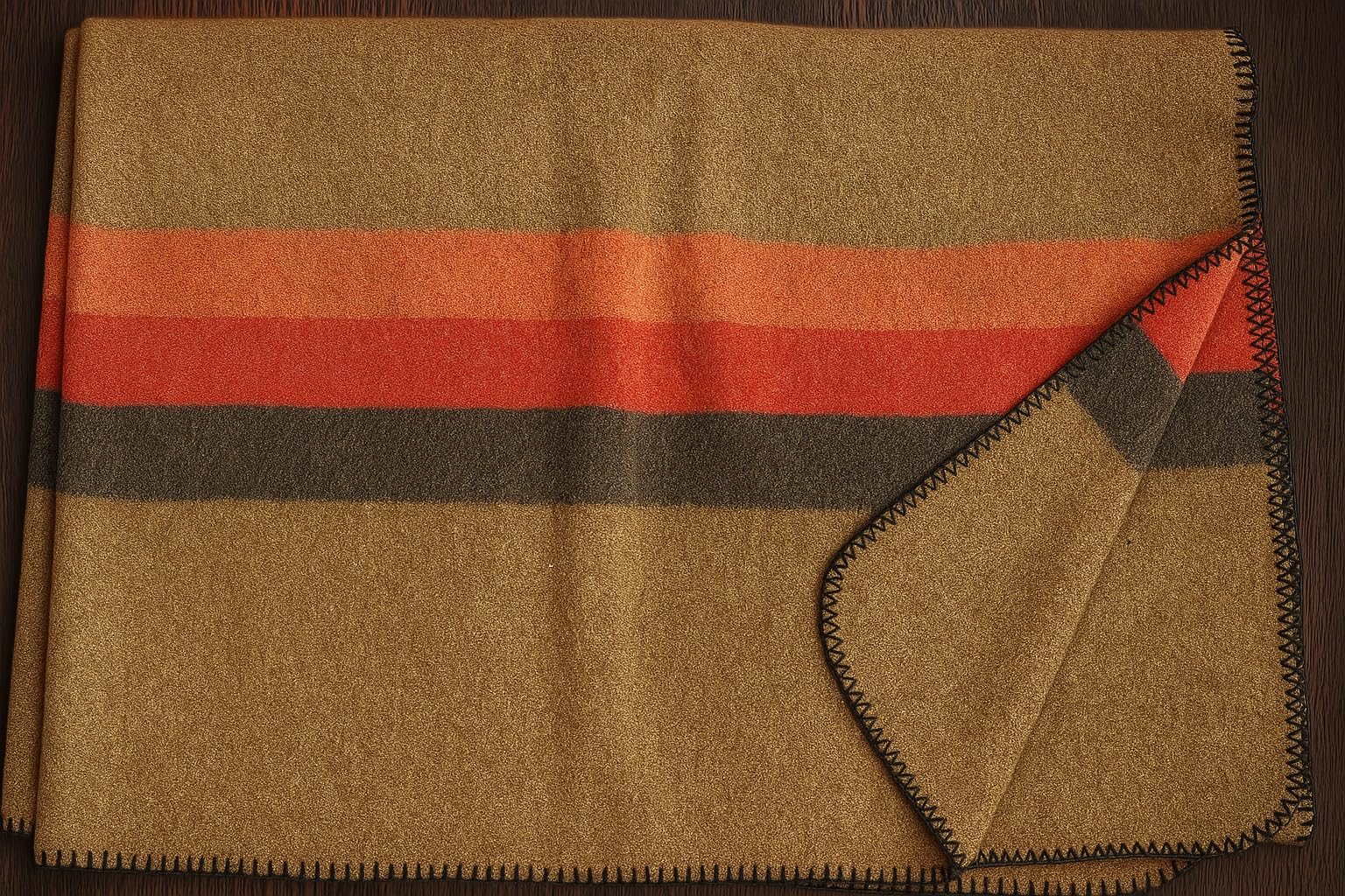 German Army Wool Blanket, 165 x 225 cm, 2.5 kg, Thick, Warm & Durable - Heavy Duty for Camping, Outdoor, Survival, Emergency, and Tactical Use Wool Fabric Throw Blanket Soft Fleece