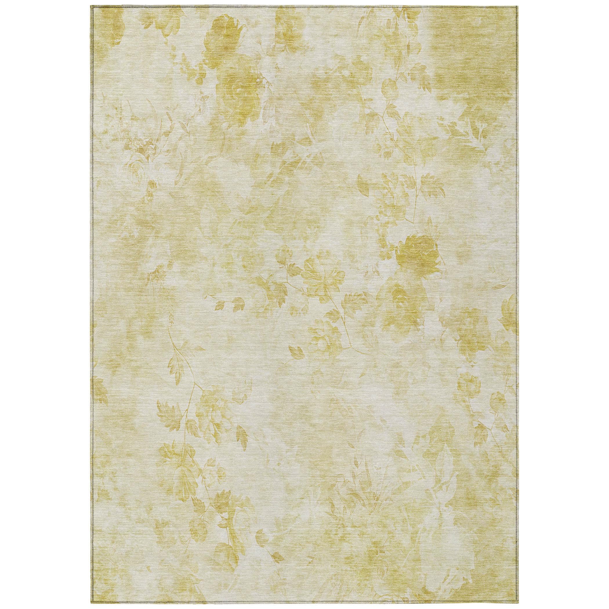 Addison Rugs Chantille ACN724 Gold 5' x 7'6" Indoor Outdoor Area Rug, Easy Clean, Machine Washable, Non Shedding, Bedroom, Entry, Living Room, Dining