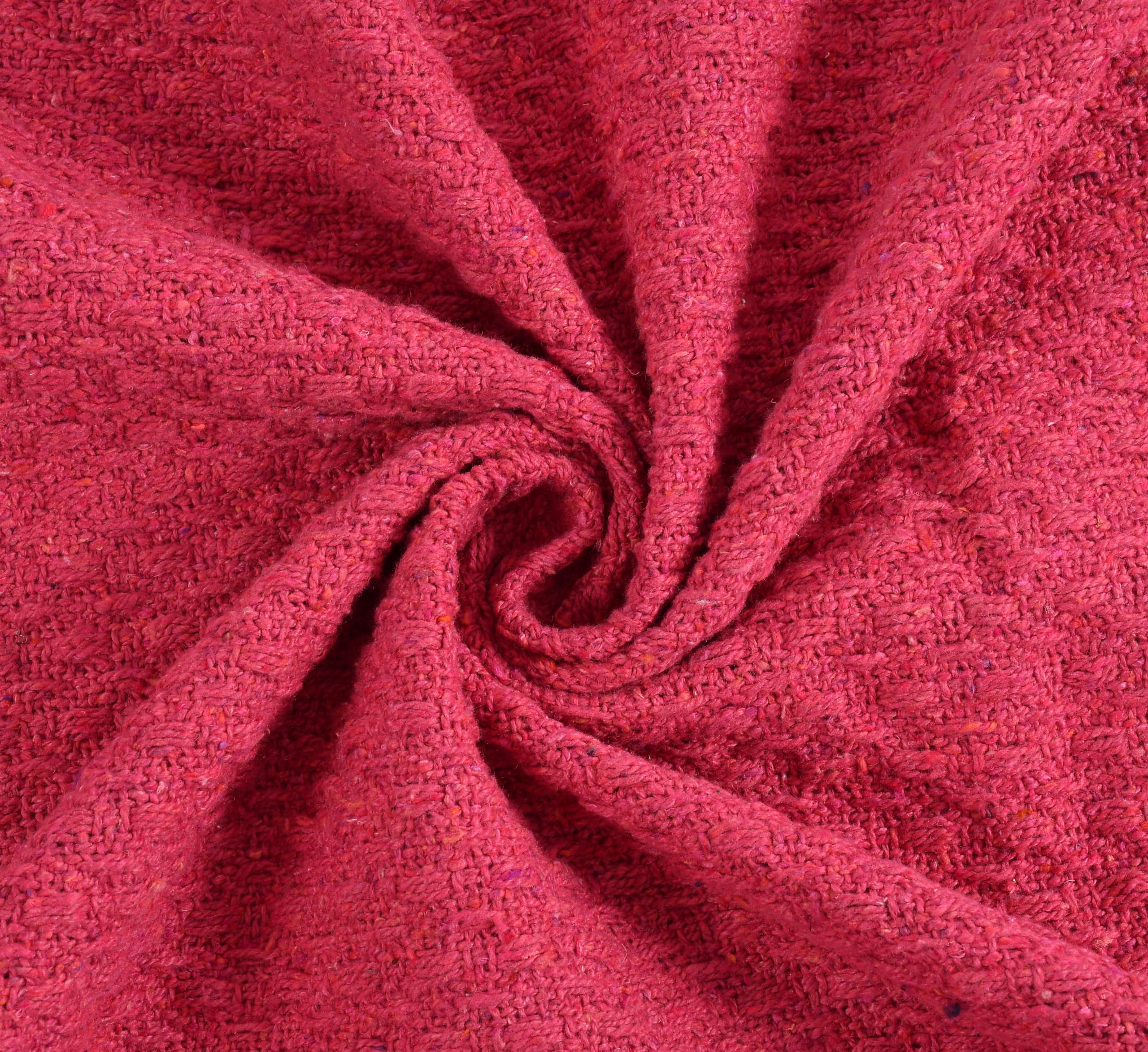 SASHAA World Vibrant Pink Cotton Throw | Ideal for Your Home, Living Room, Sofa, Bed, Chair, Picnic & Used for Gift | 130X180 cm| TC - 125 3