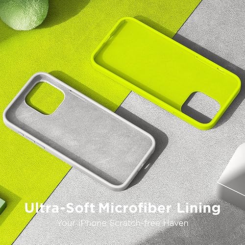 Miniatura 4 de Cordking Funda diseñada para iPhone 15 Pro Max, funda de silicona ultra delgada a prueba de golpes para iPhone 15 ProMax con forro de microfibra
