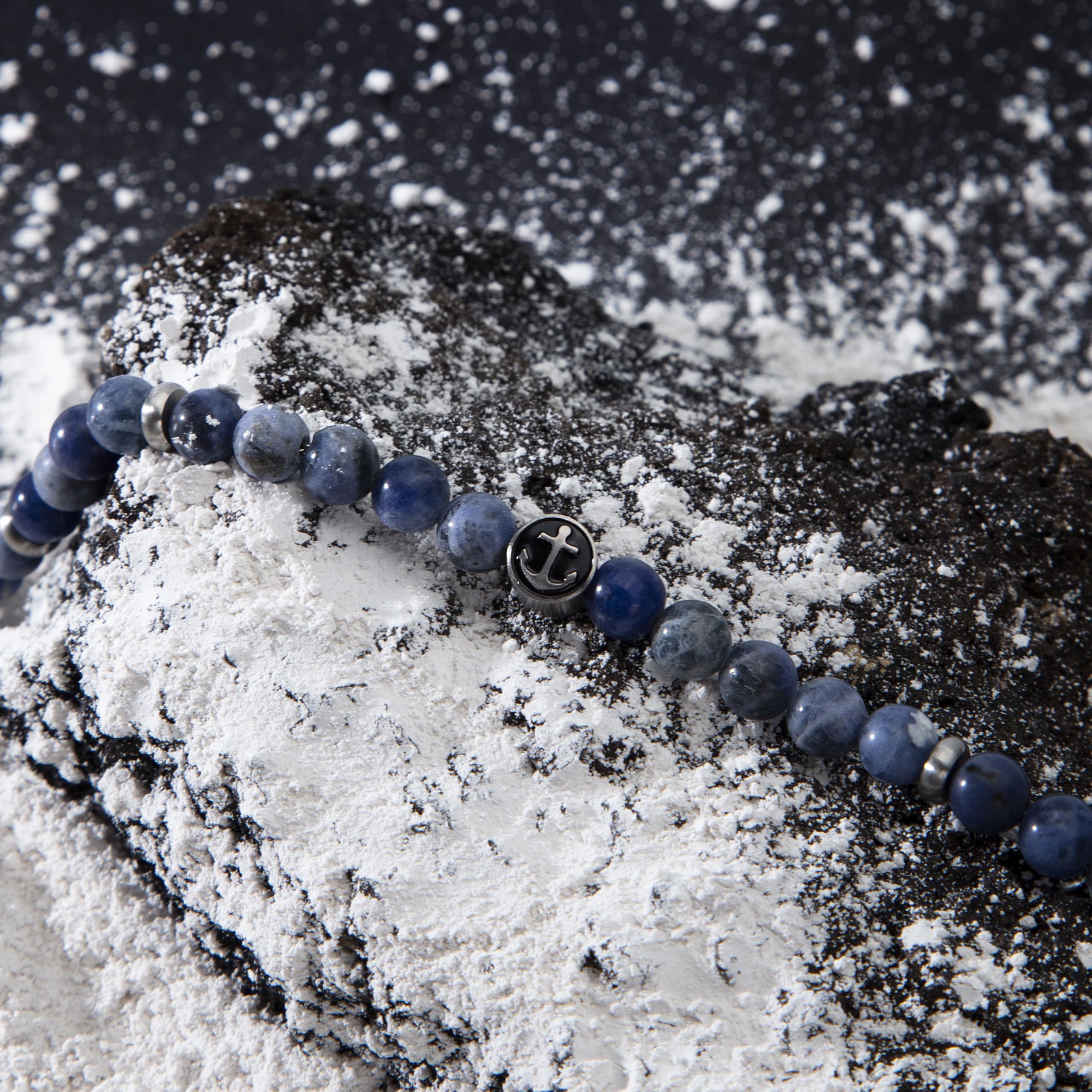 Sector No Limits Bracciale Uomo in Acciaio, Pietre Naturali, Collezione MARINE, Idee Regalo Fidanzato, Amico