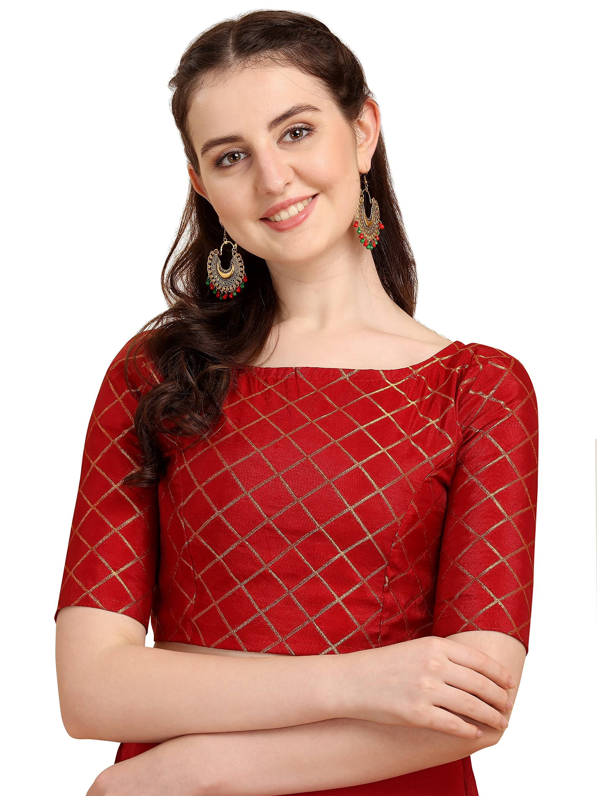Oomph!Jacquard Readymade Blouse for Women