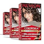 Revlon ColorSilk with Bond Repair Complex, Brown Permanent Hair Color, 100% Gray Coverage, Ammonia Free Hair Dye, Vegan Keratin, 30 Dark Brown (Pack of 3)