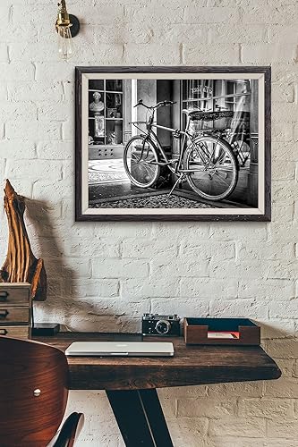 Miniatura 3 de Impresión fotográfica de París - Galería Vivienne fotografía de bicicleta en blanco y negro cuadro escena callejera póster arte de pared