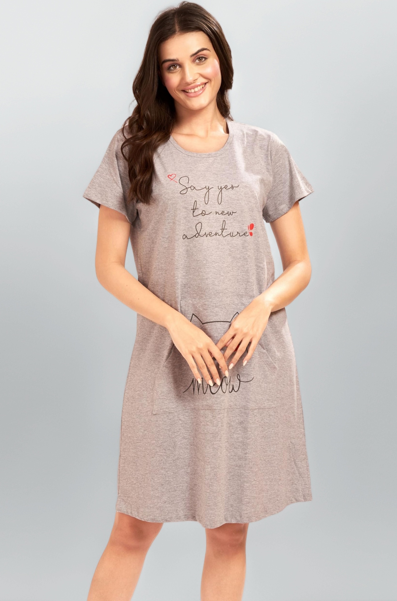 Women's Cotton Printed Knee Length Nighty