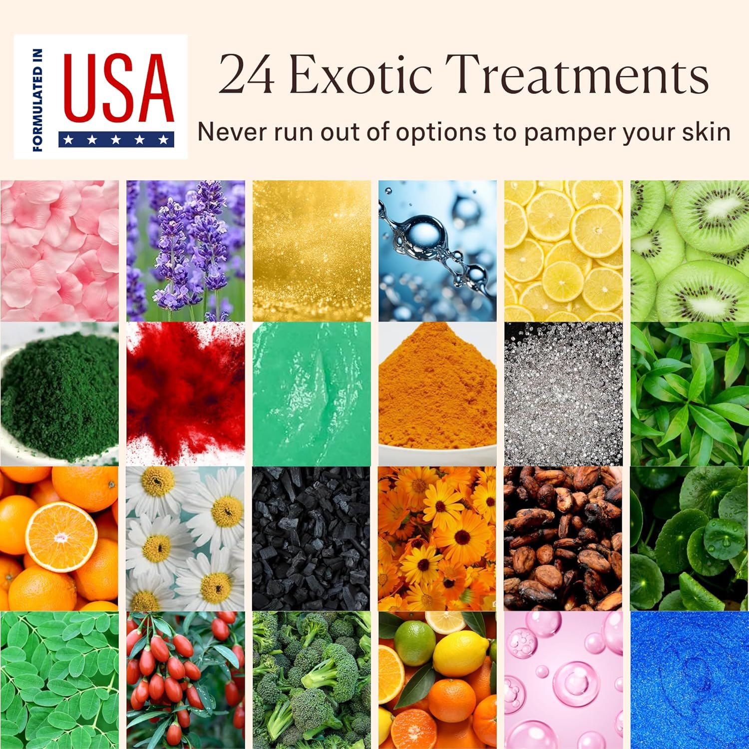 Jelly Mask for Facials - 24 Flavors Hydrating & Brightening Jelly Face Masks | Free Jade Roller & Spatula | Bulgarian Rose, Lavender, Hyaluronic Acid, 24K Gold face mask skin care |Vajacial Jelly Mask