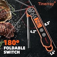 Vista 7 de Termómetro digital para carne de lectura instantánea, lectura ultrarrápida en 1s, resistente al agua con retroiluminación y sensor de movimiento