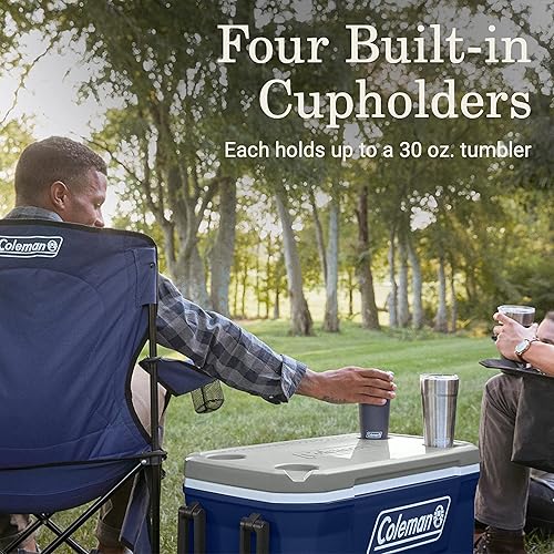 Miniatura 6 de Coleman Classic Series - Enfriador portátil aislado con ruedas, resistente a fugas, para exteriores, mantiene el hielo hasta 5 días, 62 cuartos de