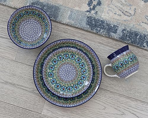 Miniatura 65 de Cereal/sopa de flor azul de cerámica polaca rosa azul