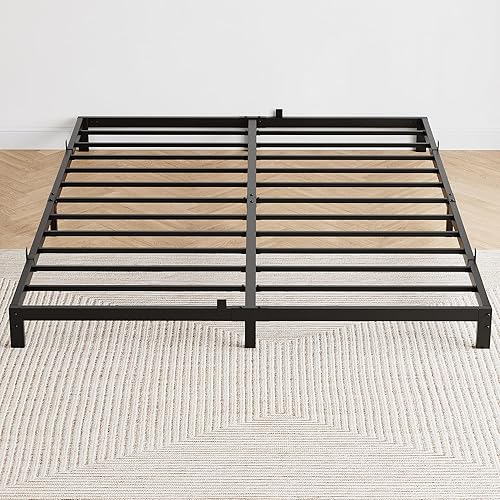 Miniatura 5 de IDEALHOUSE Base de cama Queen de 8 pulgadas con almacenamiento debajo de la cama, base de colchón resistente, fácil montaje, no necesita somier,